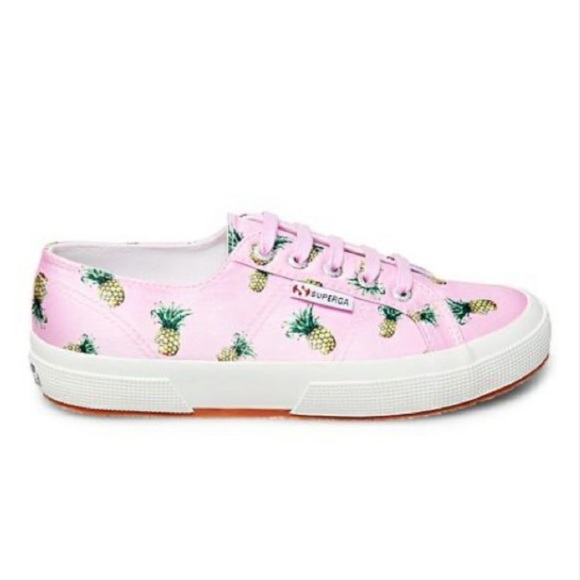 Superga Shoes - Superga Women Satinfantw 2750 Pink Printed Pineapple Sneakers